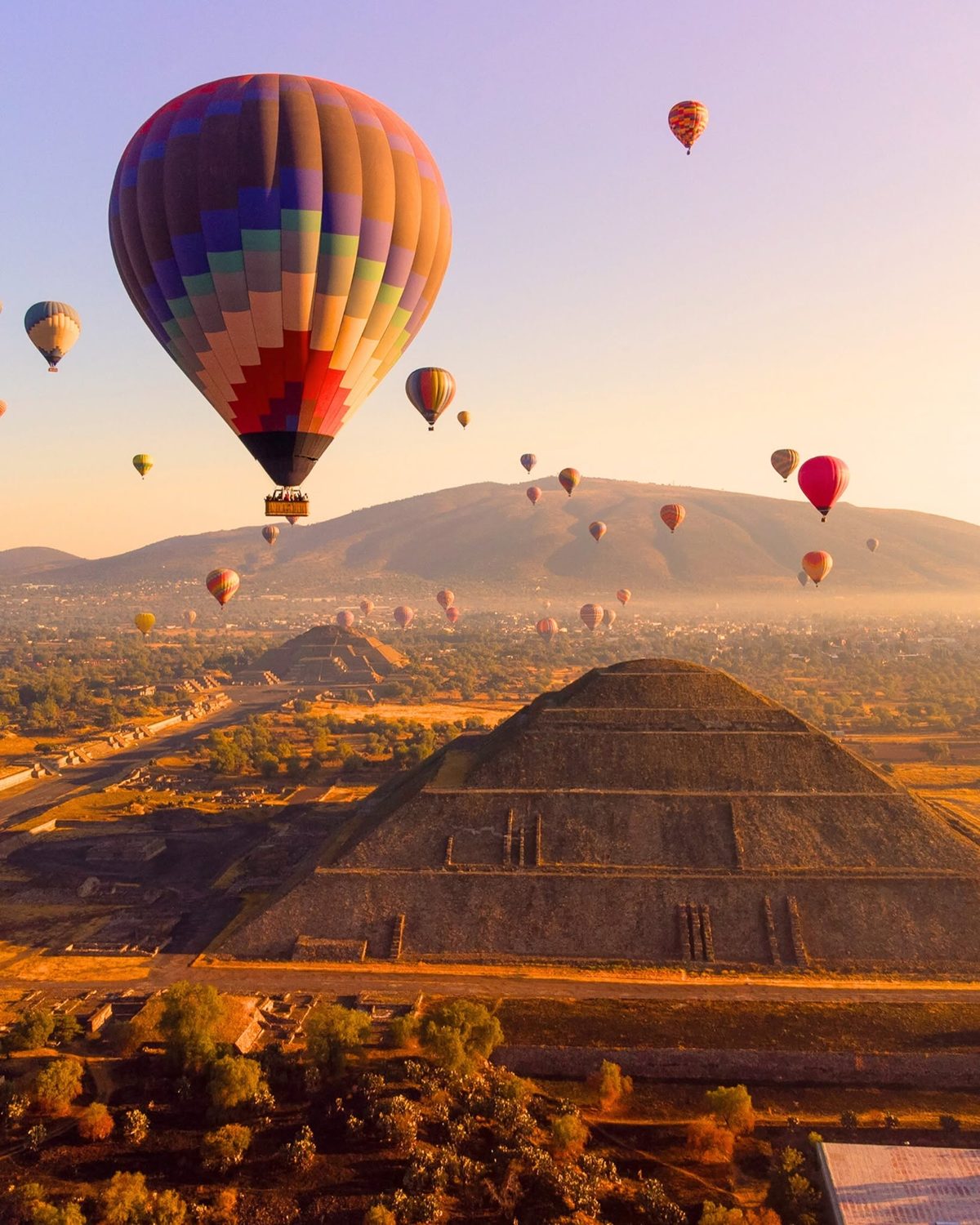 Vuelo en globo aerostático sobre Teotihuacán